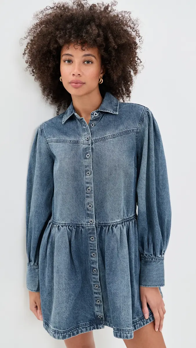 Free People Marris Denim Mini Dress | Thumbnail 2 Free People Marris Denim Mini Dress | Thumbnail 2
