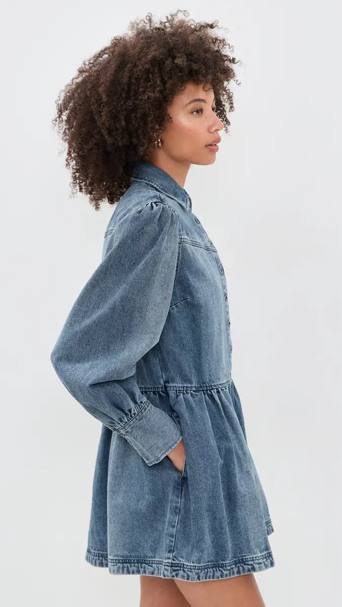 Free People Marris Denim Mini Dress | Thumbnail 4 Free People Marris Denim Mini Dress | Thumbnail 4