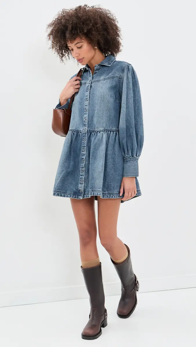 Free People Marris Denim Mini Dress | Thumbnail 5 Free People Marris Denim Mini Dress | Thumbnail 5
