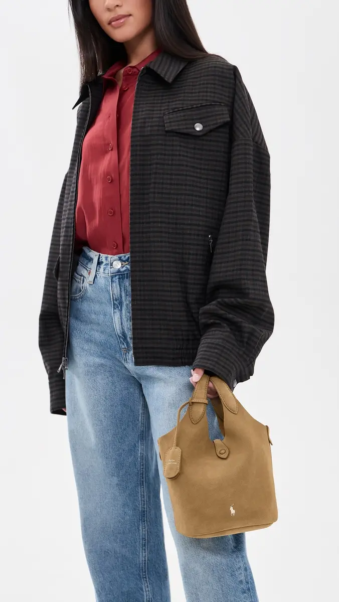 Polo Ralph Lauren Polo Play Small Suede Bucket Bag | Thumbnail 3 Polo Ralph Lauren Polo Play Small Suede Bucket Bag | Thumbnail 3
