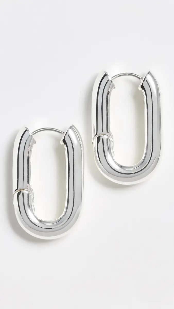 Gorjana Zoey Silver Statement Hoops | Thumbnail 2