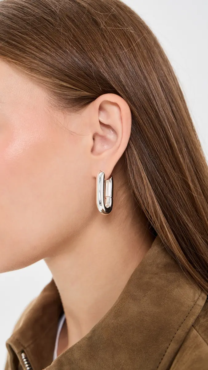 Gorjana Zoey Silver Statement Hoops | Thumbnail 3