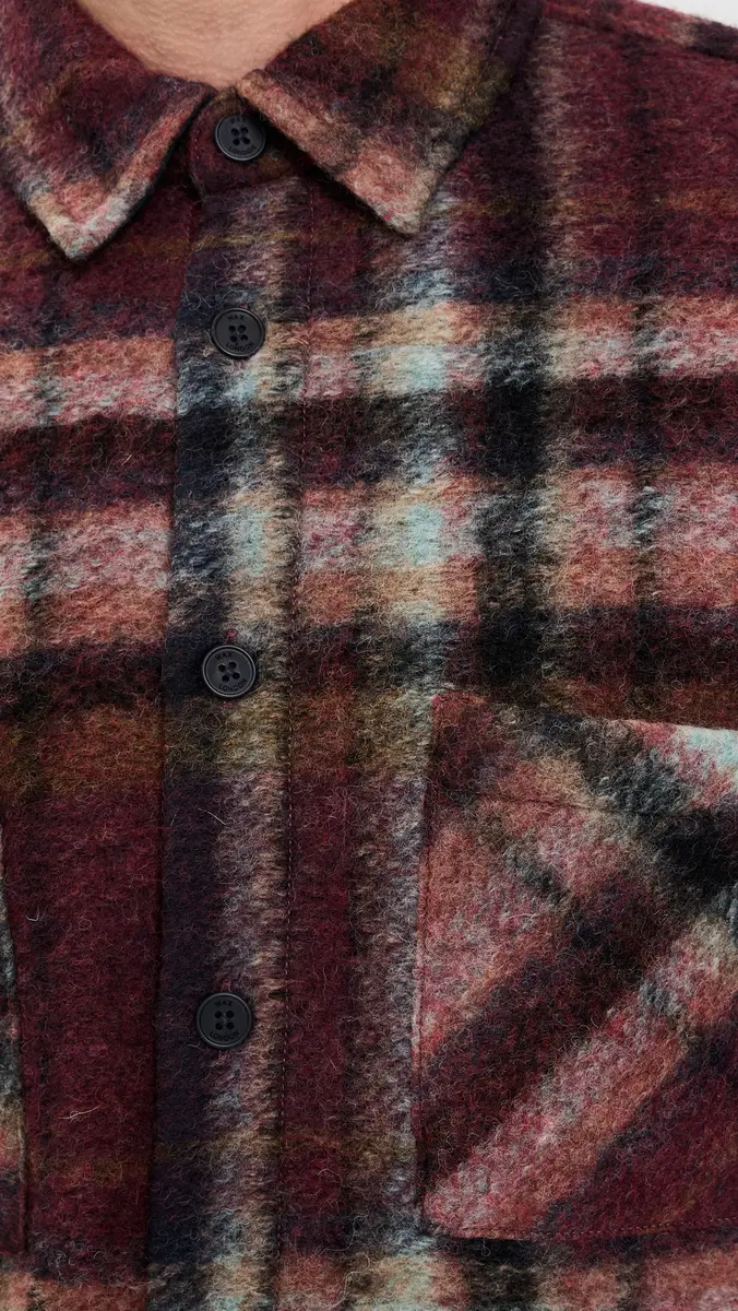 Wax London Whiting Check Wool Overshirt | Thumbnail 6 Wax London Whiting Check Wool Overshirt | Thumbnail 6