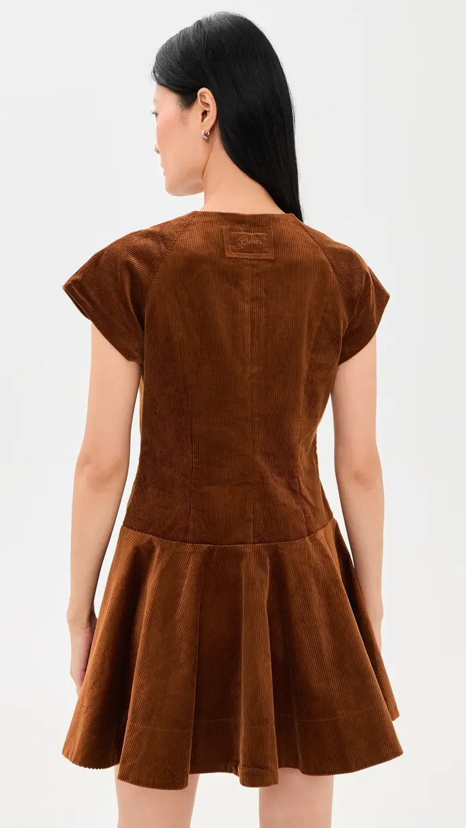 Ganni Corduroy Buttoned Mini Dress | Thumbnail 3