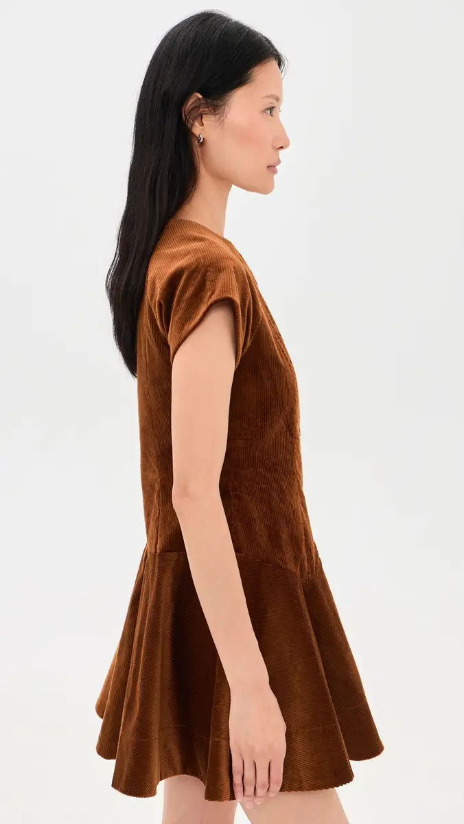 Ganni Corduroy Buttoned Mini Dress | Thumbnail 4