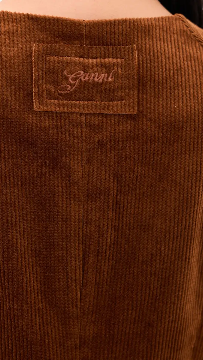 Ganni Corduroy Buttoned Mini Dress | Thumbnail 6