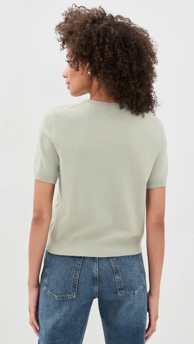 Vince Relaxed Short Sleeve Sweater | Thumbnail 3 Vince Relaxed Short Sleeve Sweater | Thumbnail 3