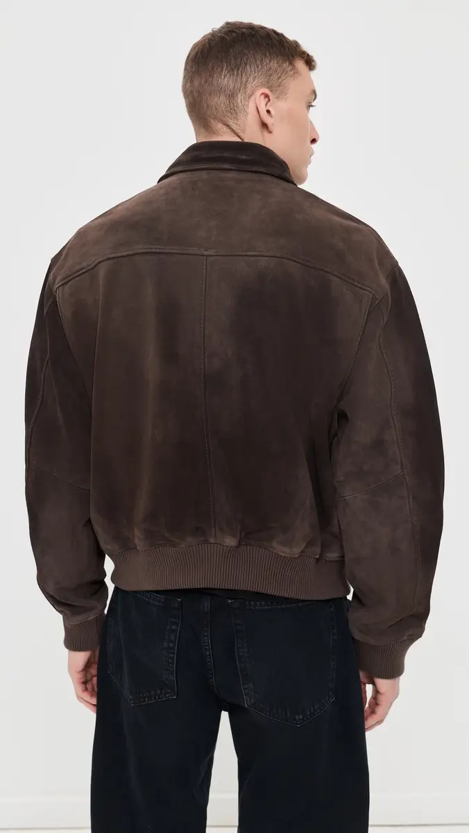 AGOLDE Emil Suede Bomber Jacket | Thumbnail 3