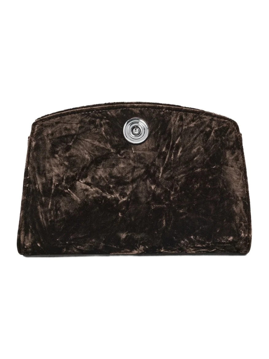 Pushlock Velvet Clutch