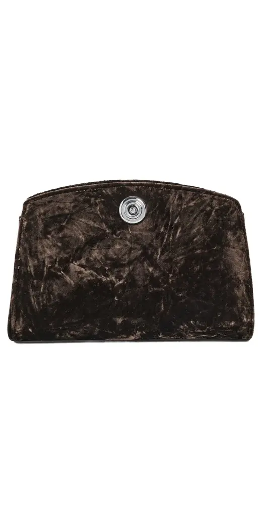 Pushlock Velvet Clutch