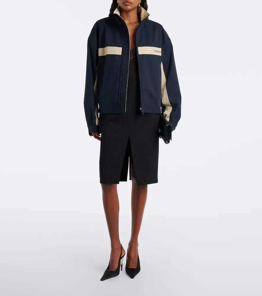 Saint Laurent Chalk stripe wool-blend pencil skirt | Thumbnail 2 Saint Laurent Chalk stripe wool-blend pencil skirt | Thumbnail 2