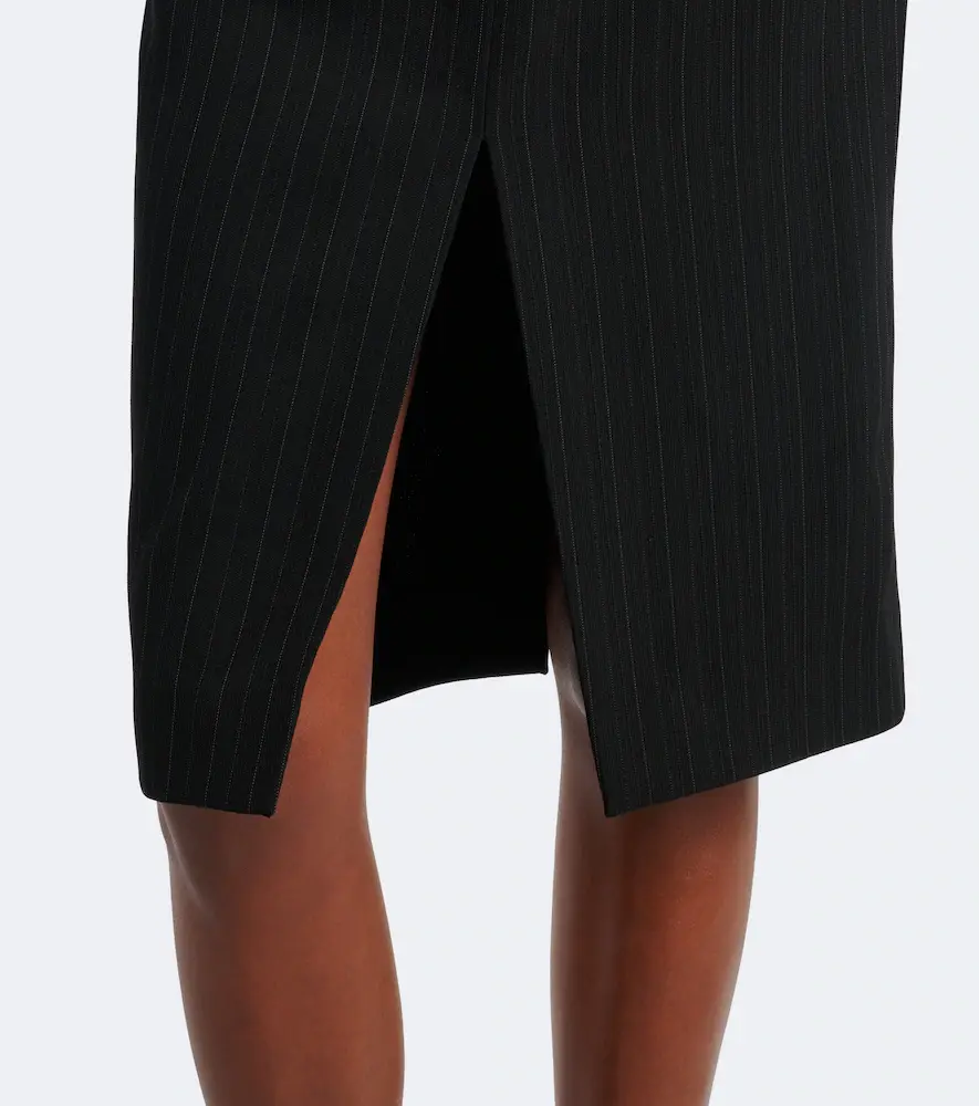Saint Laurent Chalk stripe wool-blend pencil skirt | Thumbnail 5 Saint Laurent Chalk stripe wool-blend pencil skirt | Thumbnail 5