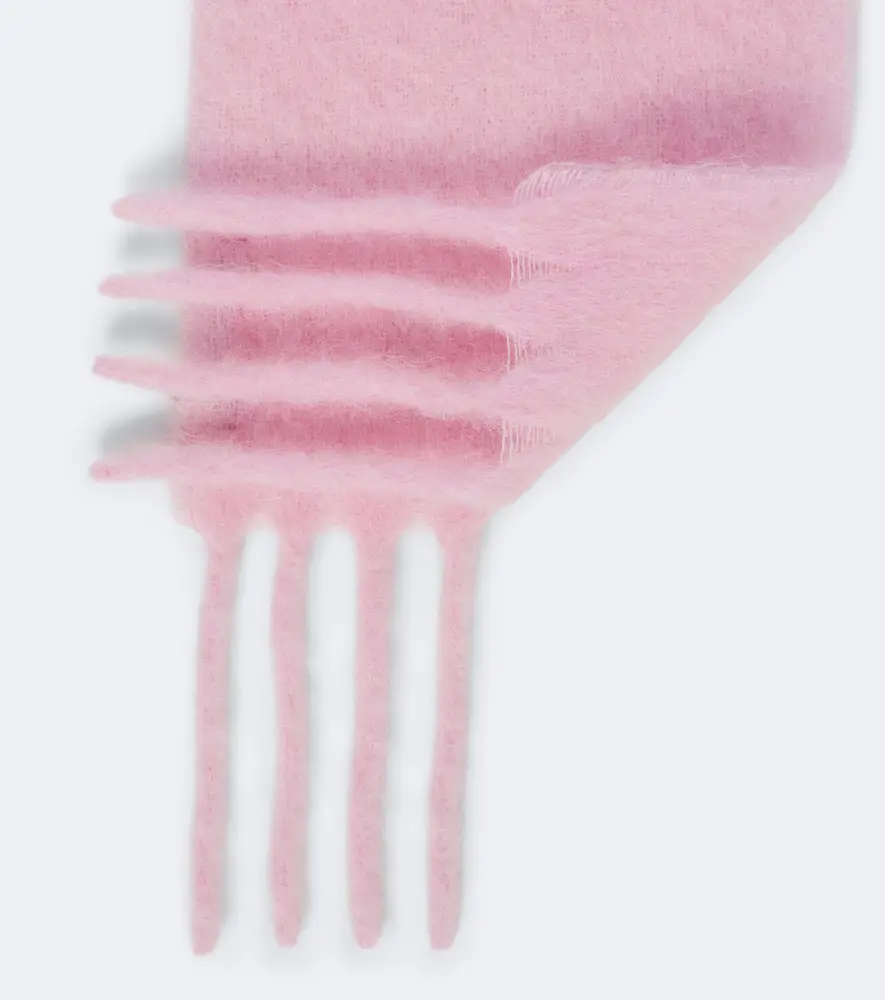 Acne Studios Fringed alpaca, wool, and mohair-blend scarf | Thumbnail 2 Acne Studios Fringed alpaca, wool, and mohair-blend scarf | Thumbnail 2