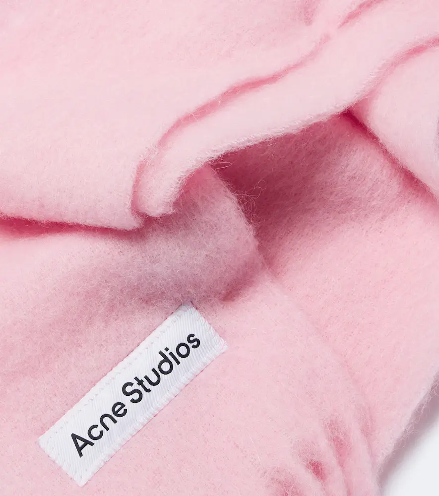 Acne Studios Fringed alpaca, wool, and mohair-blend scarf | Thumbnail 3 Acne Studios Fringed alpaca, wool, and mohair-blend scarf | Thumbnail 3