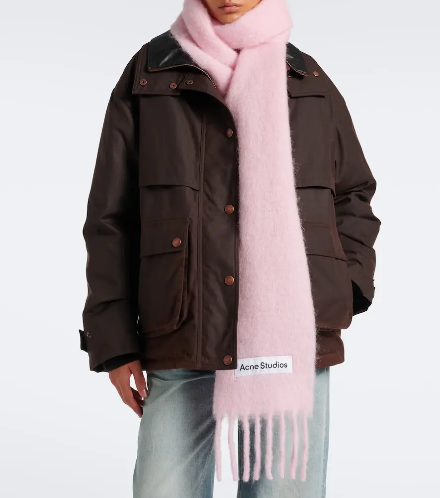 Acne Studios Fringed alpaca, wool, and mohair-blend scarf | Thumbnail 5 Acne Studios Fringed alpaca, wool, and mohair-blend scarf | Thumbnail 5