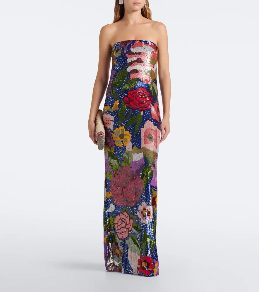 LA FUORI Là Fuori Florentine Garden sequined bustier gown | Thumbnail 4 LA FUORI Là Fuori Florentine Garden sequined bustier gown | Thumbnail 4