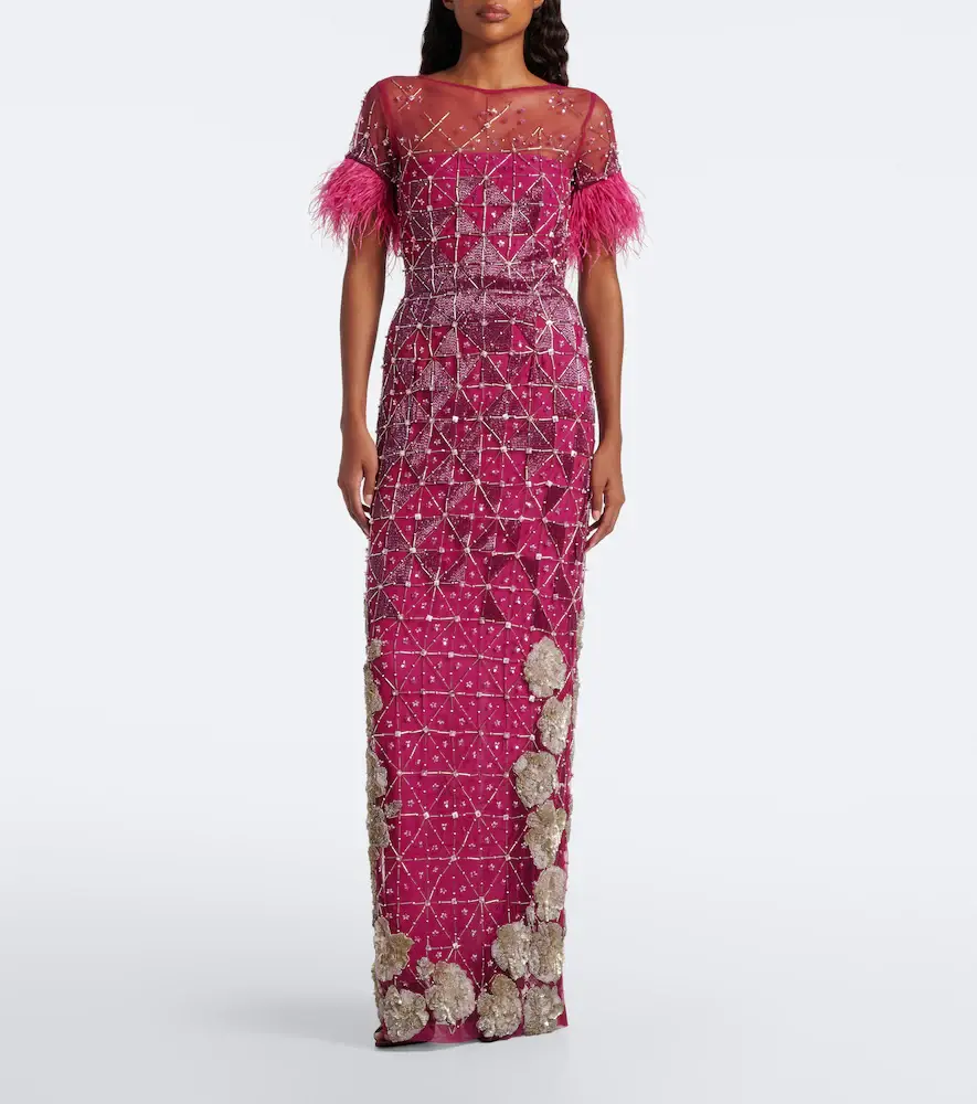 LA FUORI Là Fuori Aviary Crystal embellished bustier gown | Thumbnail 2 LA FUORI Là Fuori Aviary Crystal embellished bustier gown | Thumbnail 2