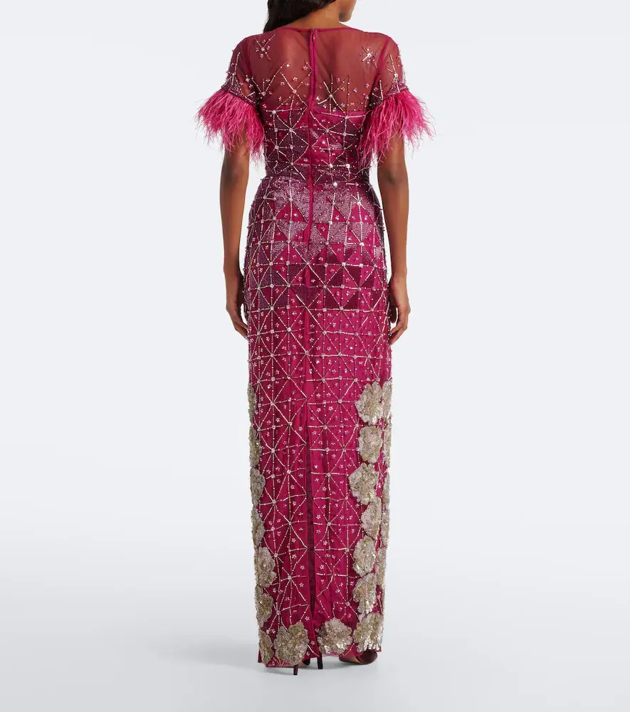 LA FUORI Là Fuori Aviary Crystal embellished bustier gown | Thumbnail 3 LA FUORI Là Fuori Aviary Crystal embellished bustier gown | Thumbnail 3