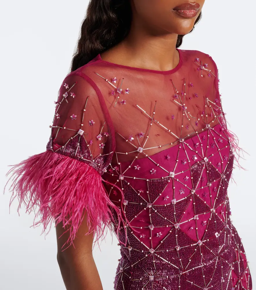 LA FUORI Là Fuori Aviary Crystal embellished bustier gown | Thumbnail 5 LA FUORI Là Fuori Aviary Crystal embellished bustier gown | Thumbnail 5