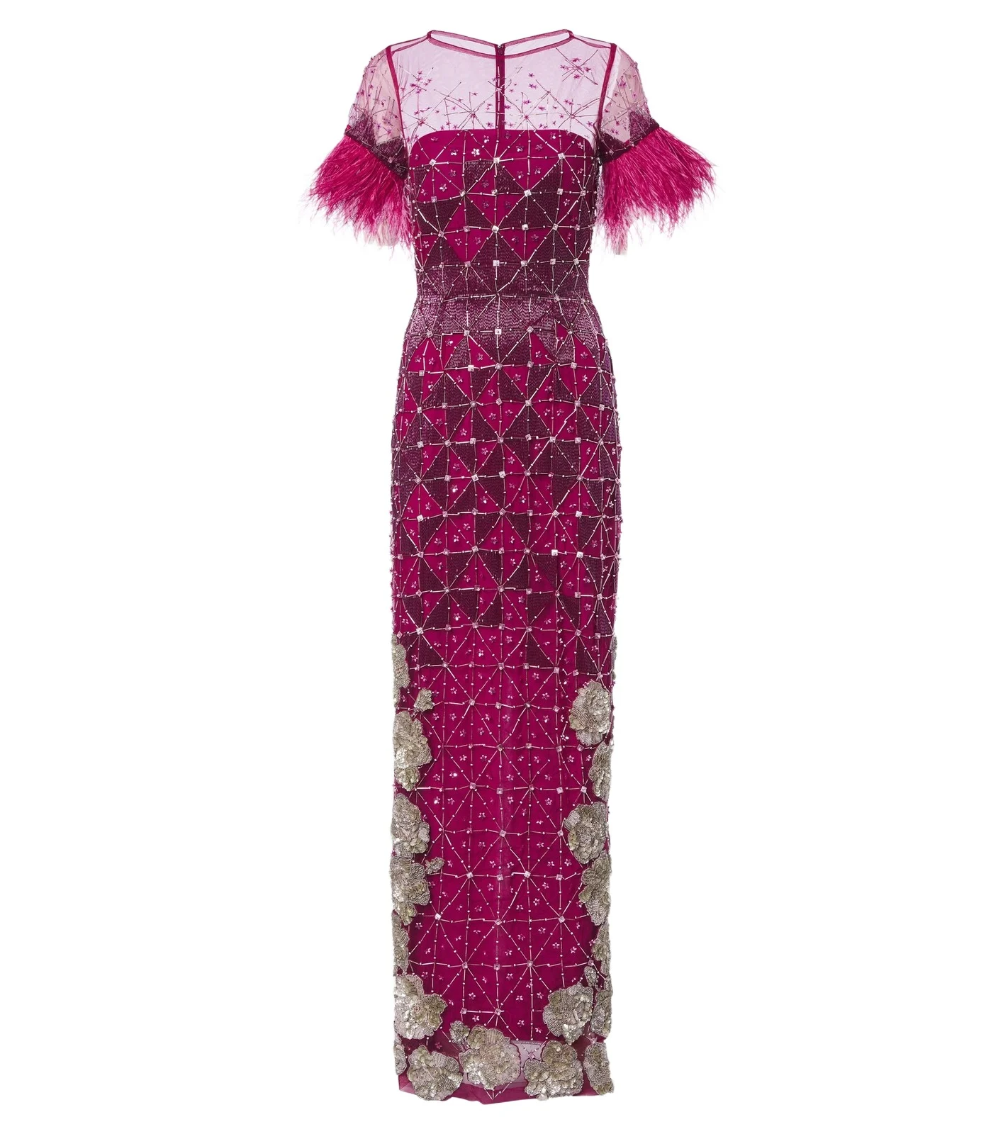 Là Fuori Aviary Crystal embellished bustier gown