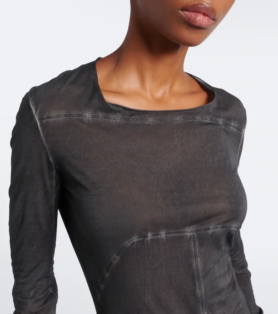 Rick Owens DRKSHDW Edfu cotton jersey gown | Thumbnail 2