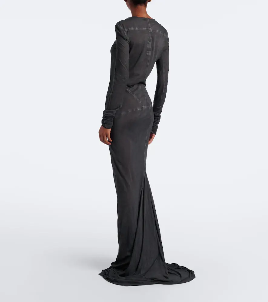 Rick Owens DRKSHDW Edfu cotton jersey gown | Thumbnail 5