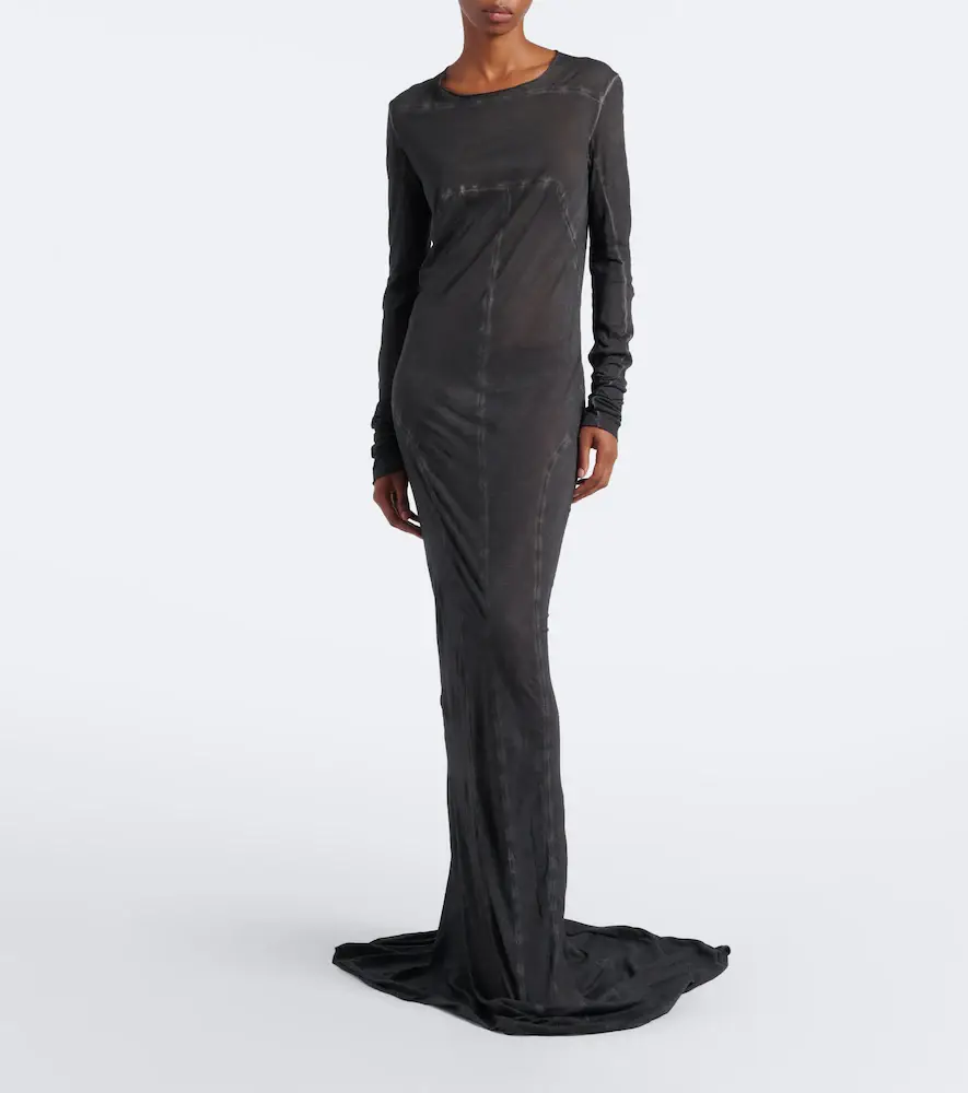 Rick Owens DRKSHDW Edfu cotton jersey gown | Thumbnail 6