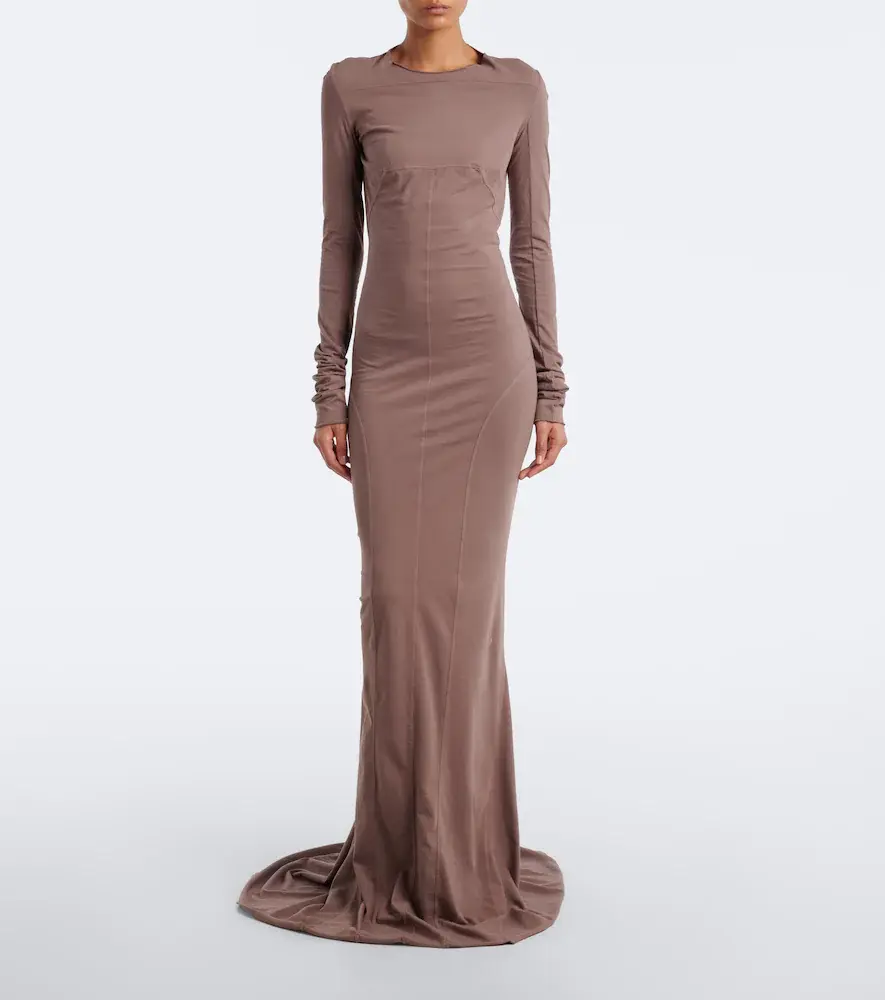 Rick Owens DRKSHDW Simple Edfu cotton jersey gown | Thumbnail 3 Rick Owens DRKSHDW Simple Edfu cotton jersey gown | Thumbnail 3