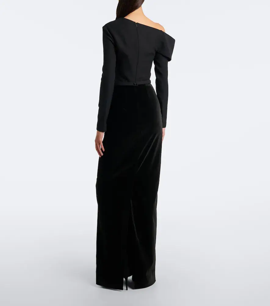 Safiyaa One-shoulder crêpe gown | Thumbnail 5 Safiyaa One-shoulder crêpe gown | Thumbnail 5