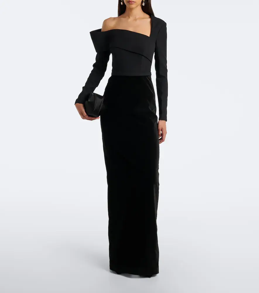 Safiyaa One-shoulder crêpe gown | Thumbnail 6 Safiyaa One-shoulder crêpe gown | Thumbnail 6