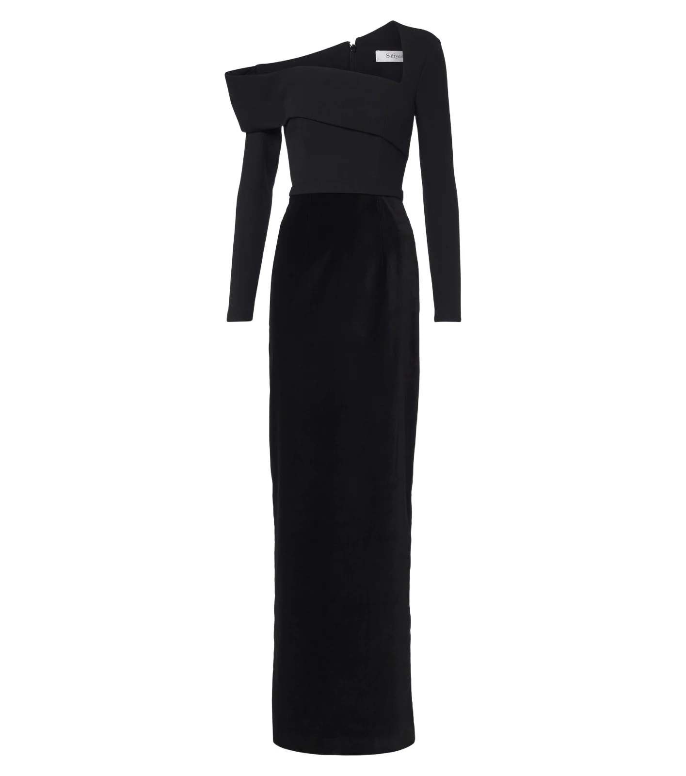 One-shoulder crêpe gown One-shoulder crêpe gown