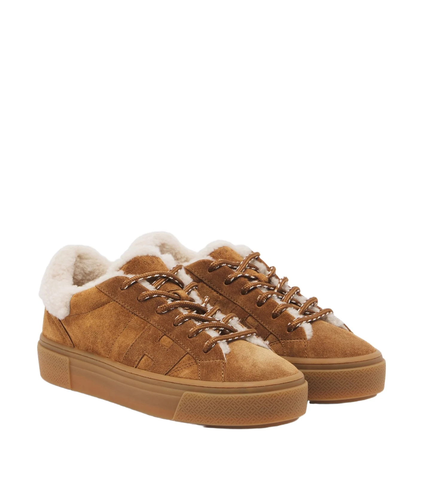 Crosswind shearling-trimmed suede sneakers Crosswind shearling-trimmed suede sneakers