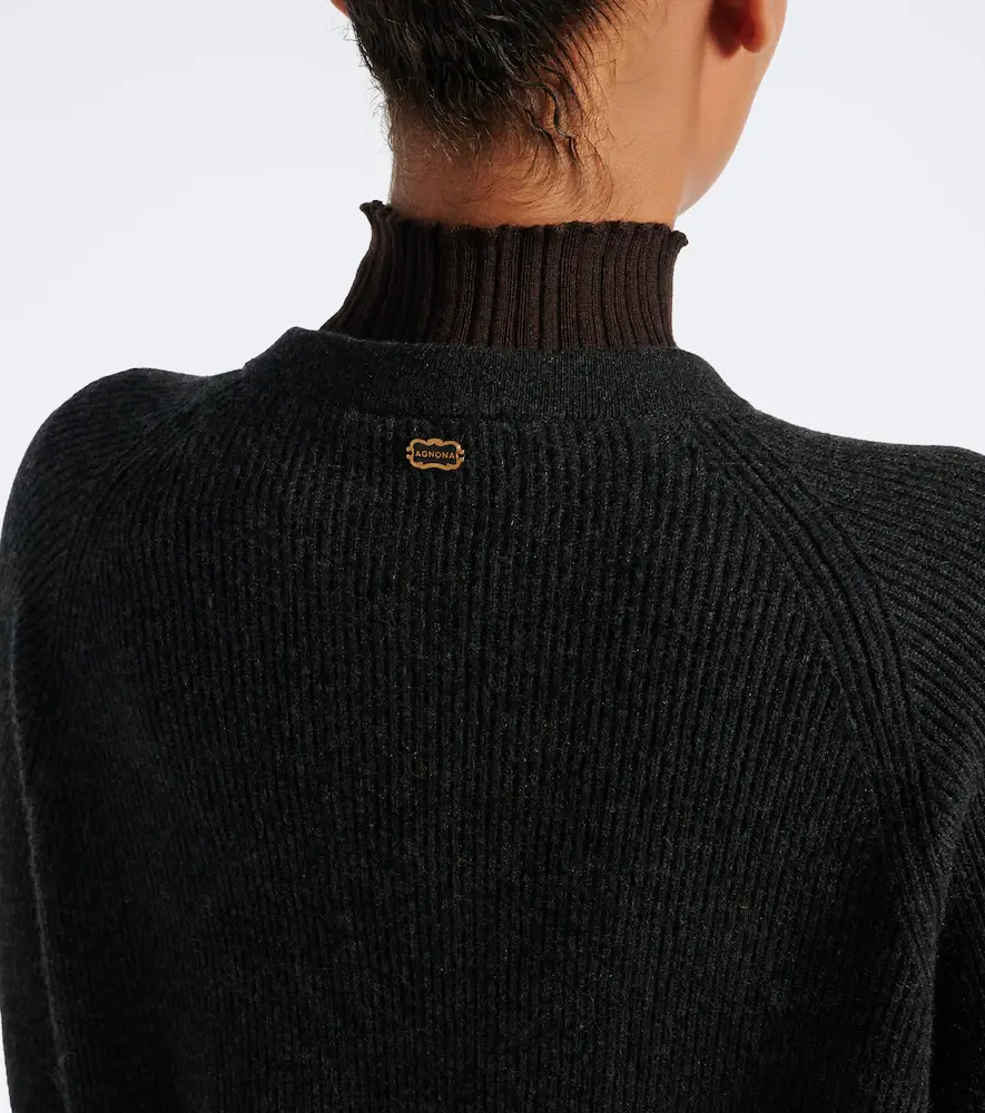 AGNONA Ribbed-knit cashmere cardigan | Thumbnail 6 AGNONA Ribbed-knit cashmere cardigan | Thumbnail 6