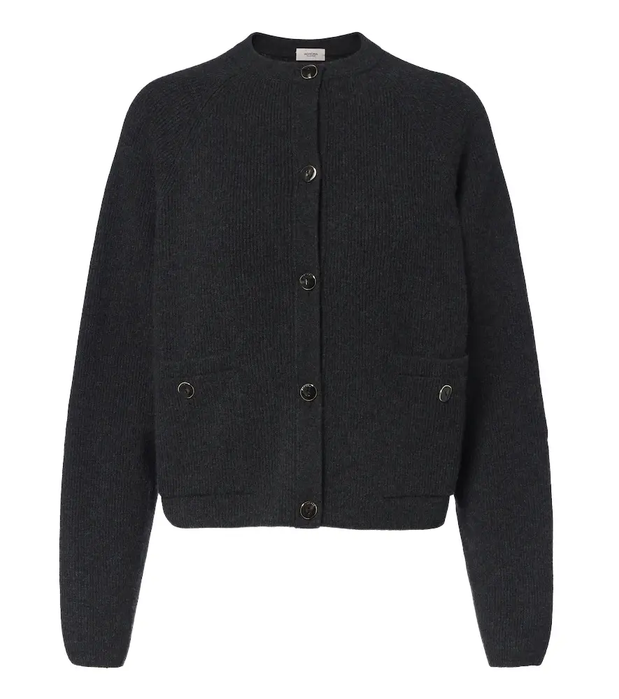 Ribbed-knit cashmere cardigan Ribbed-knit cashmere cardigan