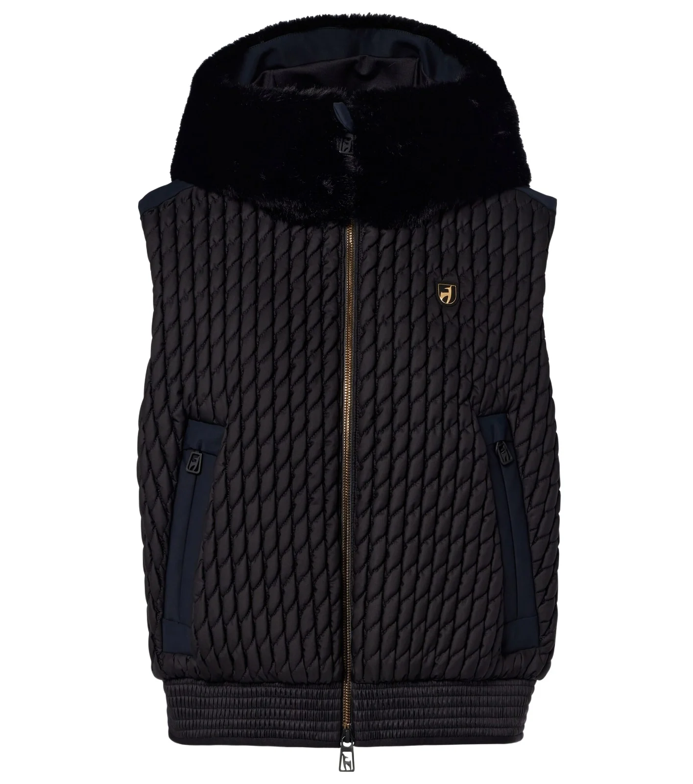 Toni Sailer Flora hooded teddy-trimmed ski vest