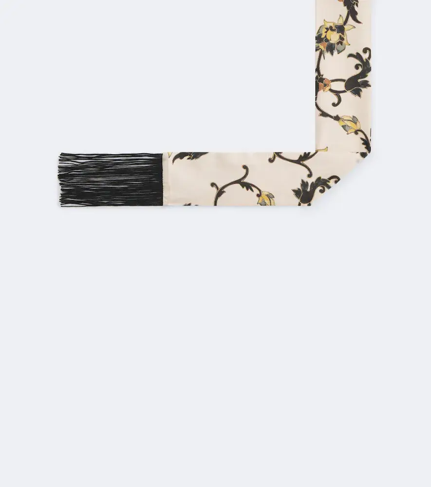 La DoubleJ Printed fringed silk twill scarf | Thumbnail 2 La DoubleJ Printed fringed silk twill scarf | Thumbnail 2