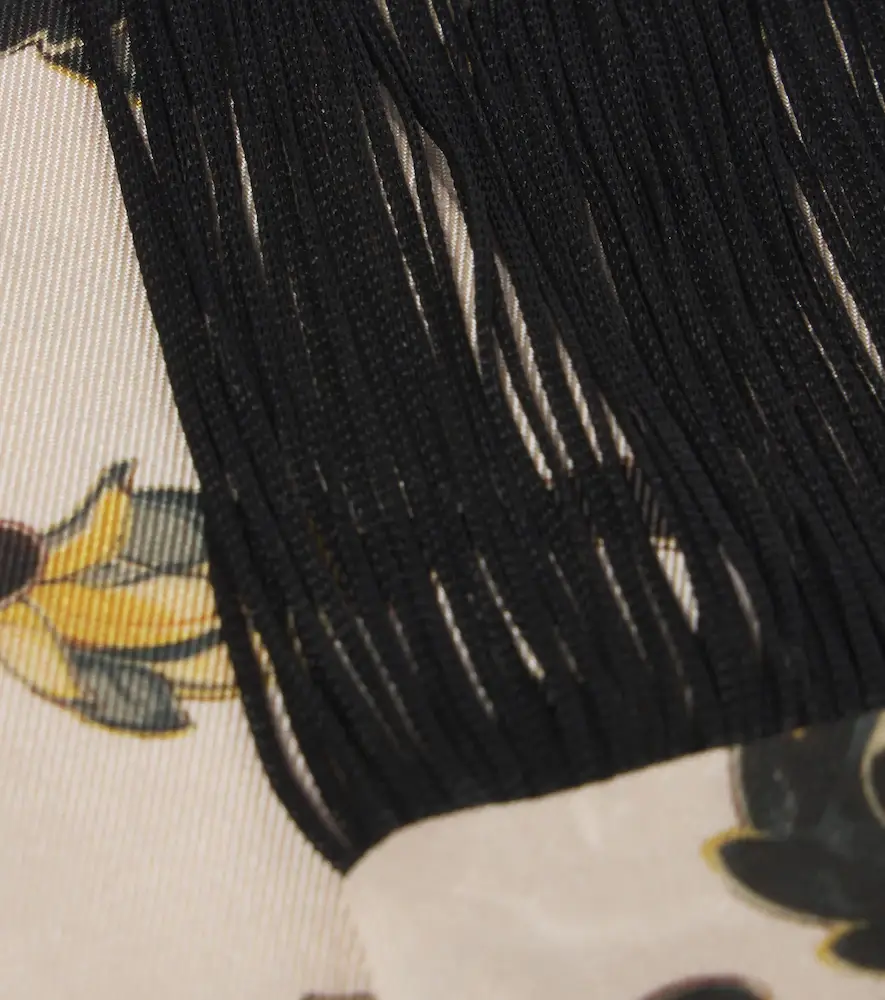 La DoubleJ Printed fringed silk twill scarf | Thumbnail 3 La DoubleJ Printed fringed silk twill scarf | Thumbnail 3