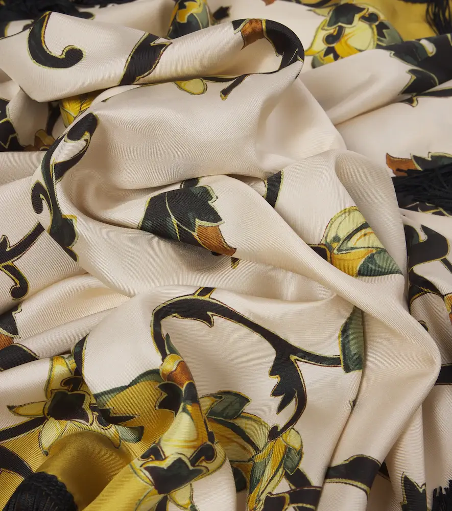 La DoubleJ Buttercup reversible fringed silk scarf | Thumbnail 2 La DoubleJ Buttercup reversible fringed silk scarf | Thumbnail 2