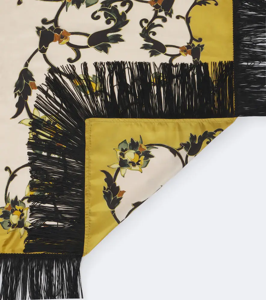 La DoubleJ Buttercup reversible fringed silk scarf | Thumbnail 3 La DoubleJ Buttercup reversible fringed silk scarf | Thumbnail 3