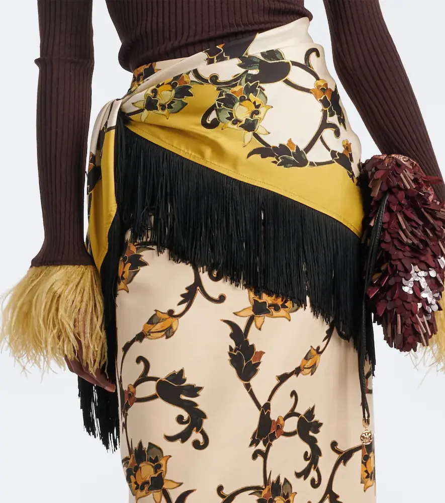 La DoubleJ Buttercup reversible fringed silk scarf | Thumbnail 4 La DoubleJ Buttercup reversible fringed silk scarf | Thumbnail 4