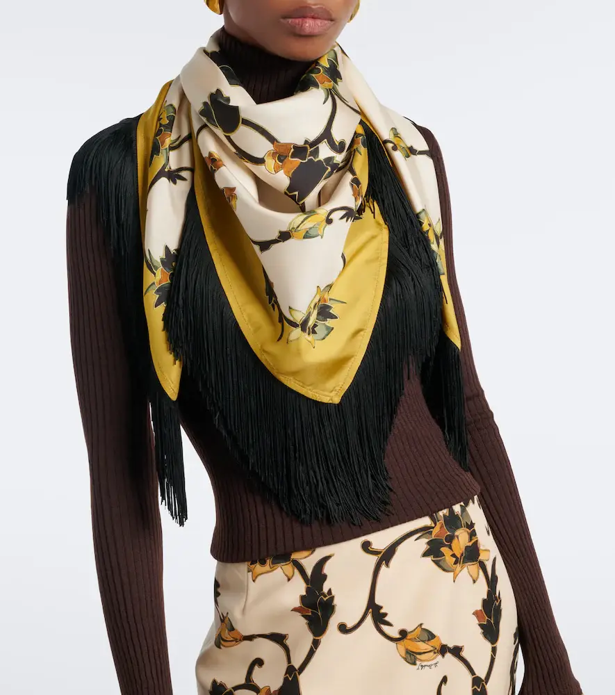 La DoubleJ Buttercup reversible fringed silk scarf | Thumbnail 5 La DoubleJ Buttercup reversible fringed silk scarf | Thumbnail 5