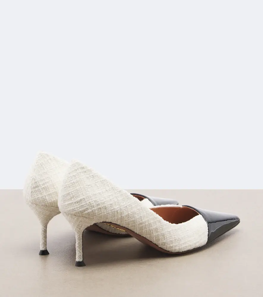 Aquazzura Orbit leather-trimmed tweed pumps | Thumbnail 3 Aquazzura Orbit leather-trimmed tweed pumps | Thumbnail 3