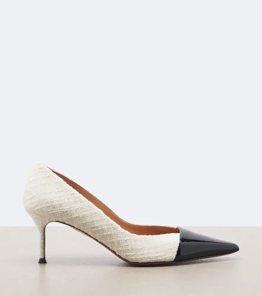 Aquazzura Orbit leather-trimmed tweed pumps | Thumbnail 4 Aquazzura Orbit leather-trimmed tweed pumps | Thumbnail 4