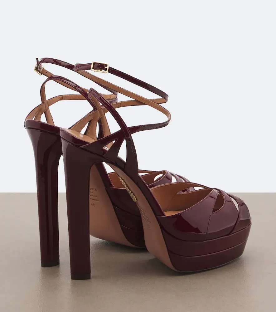 Aquazzura Moves patent leather platform sandals | Thumbnail 4