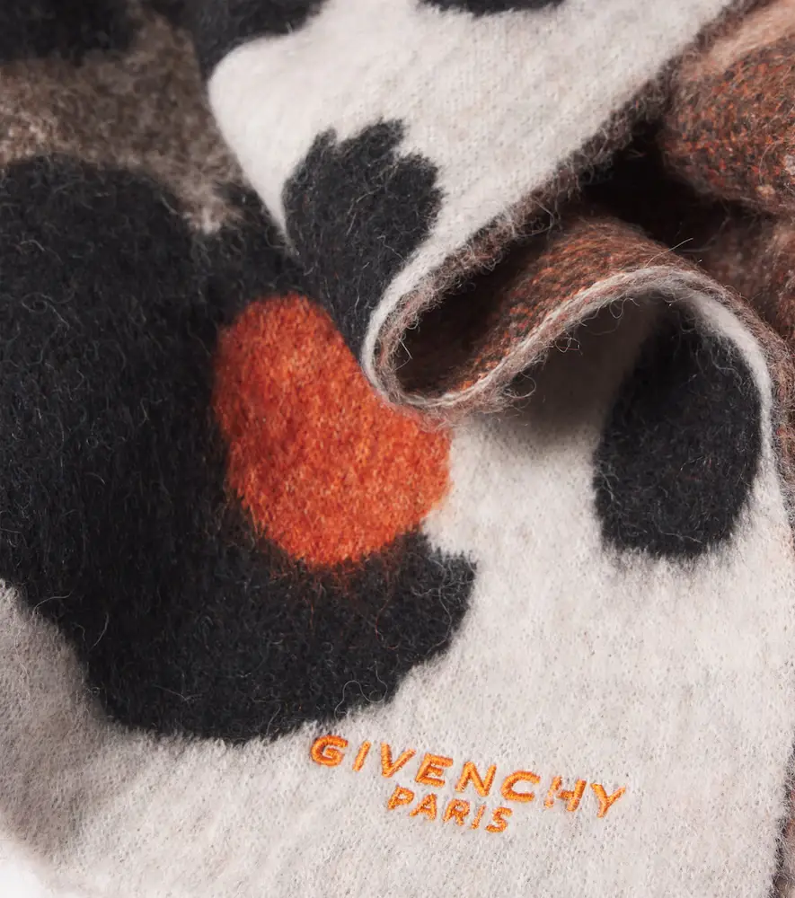 Givenchy Alpaca and wool-blend jacquard scarf | Thumbnail 3 Givenchy Alpaca and wool-blend jacquard scarf | Thumbnail 3