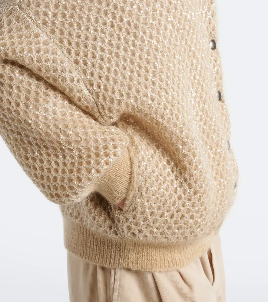 Brunello Cucinelli Open-knit mohair-blend cardigan | Thumbnail 2 Brunello Cucinelli Open-knit mohair-blend cardigan | Thumbnail 2