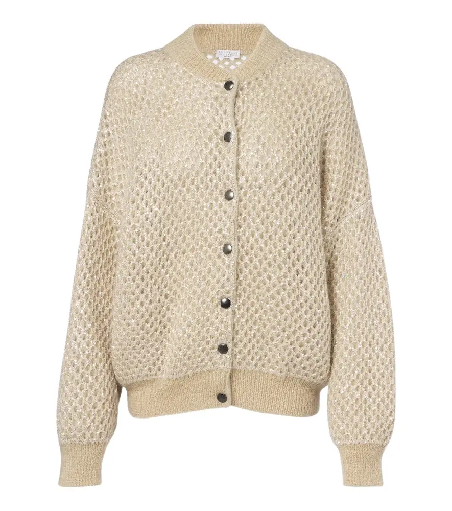 Open-knit mohair-blend cardigan Open-knit mohair-blend cardigan