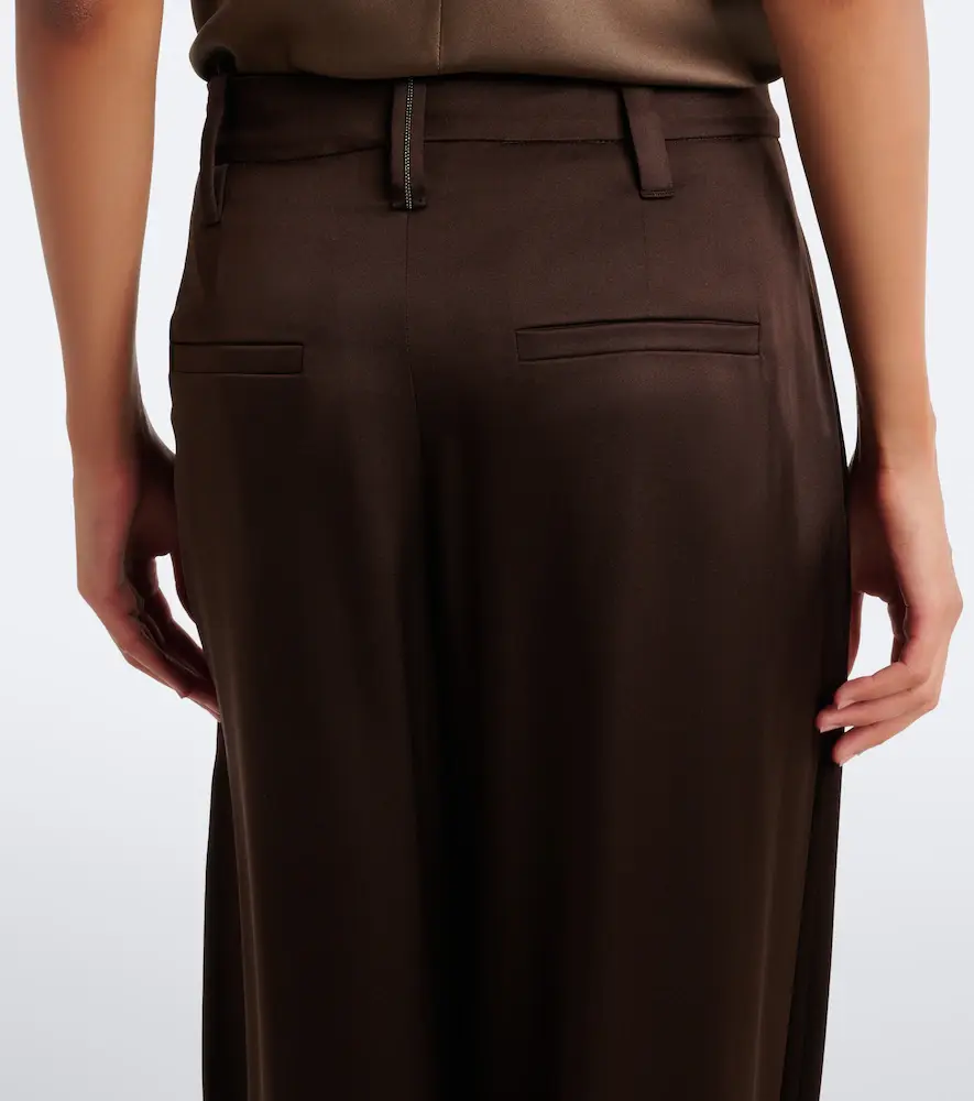Brunello Cucinelli Monili pleated silk wide-leg pants | Thumbnail 5 Brunello Cucinelli Monili pleated silk wide-leg pants | Thumbnail 5