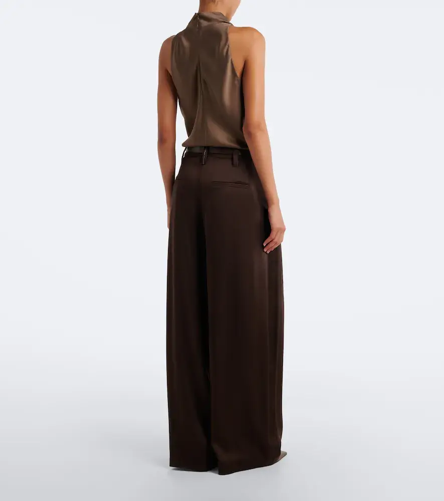 Brunello Cucinelli Monili pleated silk wide-leg pants | Thumbnail 6 Brunello Cucinelli Monili pleated silk wide-leg pants | Thumbnail 6