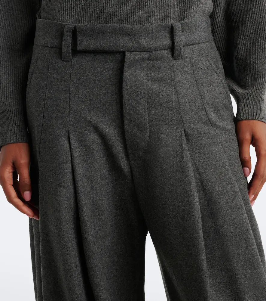 Brunello Cucinelli Wool and cashmere wide-leg pants | Thumbnail 2 Brunello Cucinelli Wool and cashmere wide-leg pants | Thumbnail 2